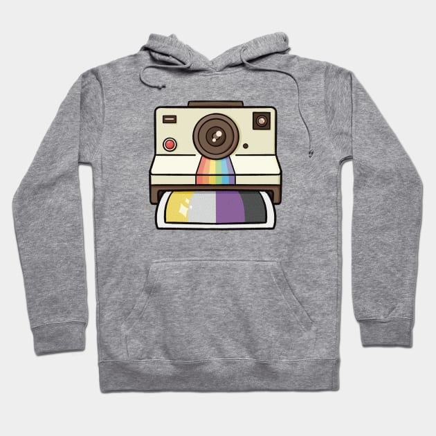 Nonbinary Polaroid Hoodie by ehaswellart